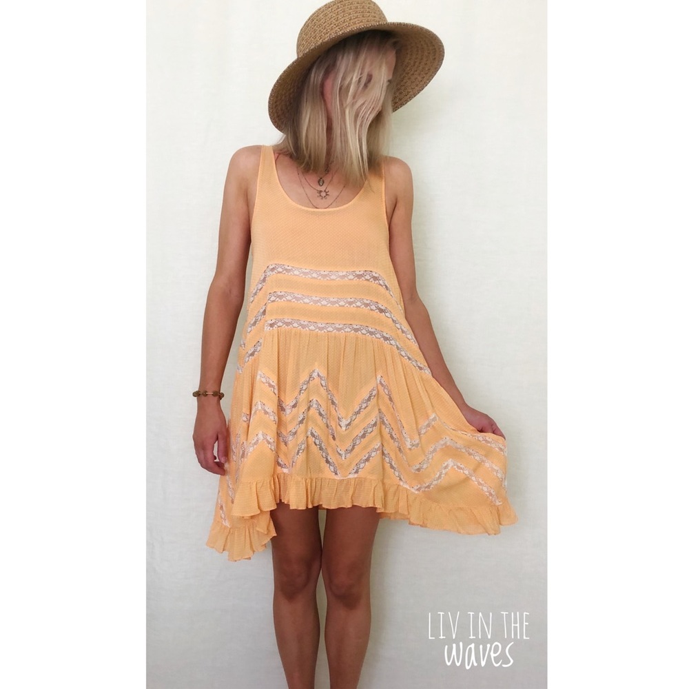 voile and lace trapeze slip dress | free people